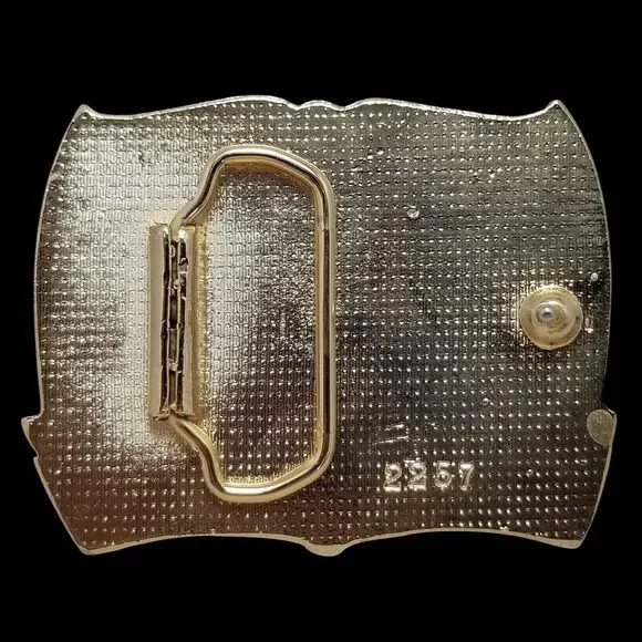 Vintage Heavy‎ Belt Buckle Skull Crossbones Skeleton South Southern Sturdy Heavy